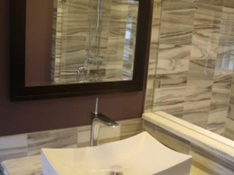 Cruzan project - Island rambler renovation - master bathroom sink detail