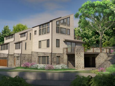 right backyard view of modern home from Ballard & Mensua