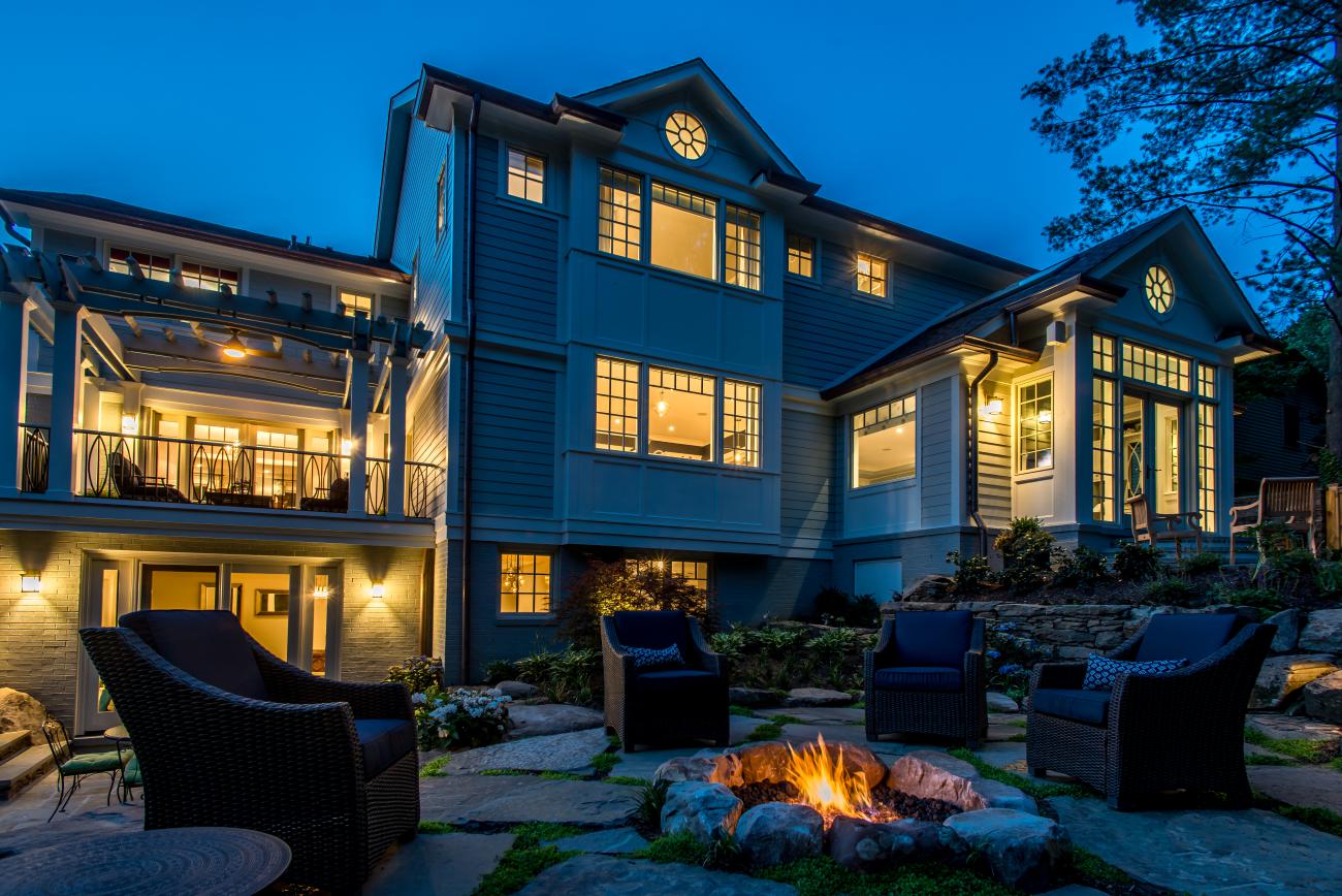 back of home by night - McLean waterfront - Graham project